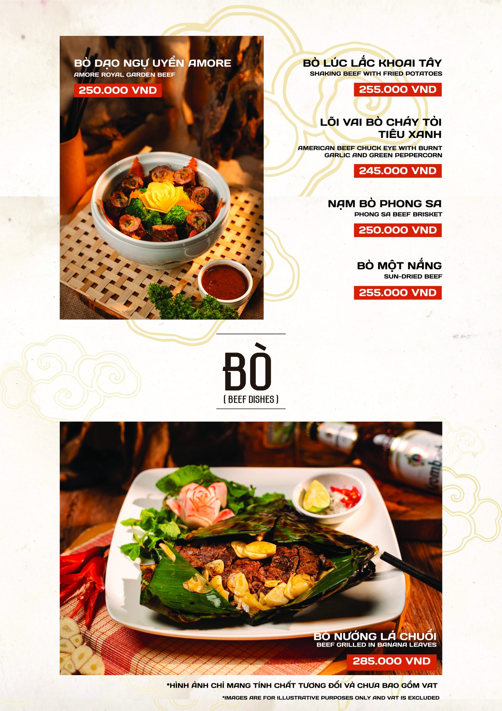 Menu Bò