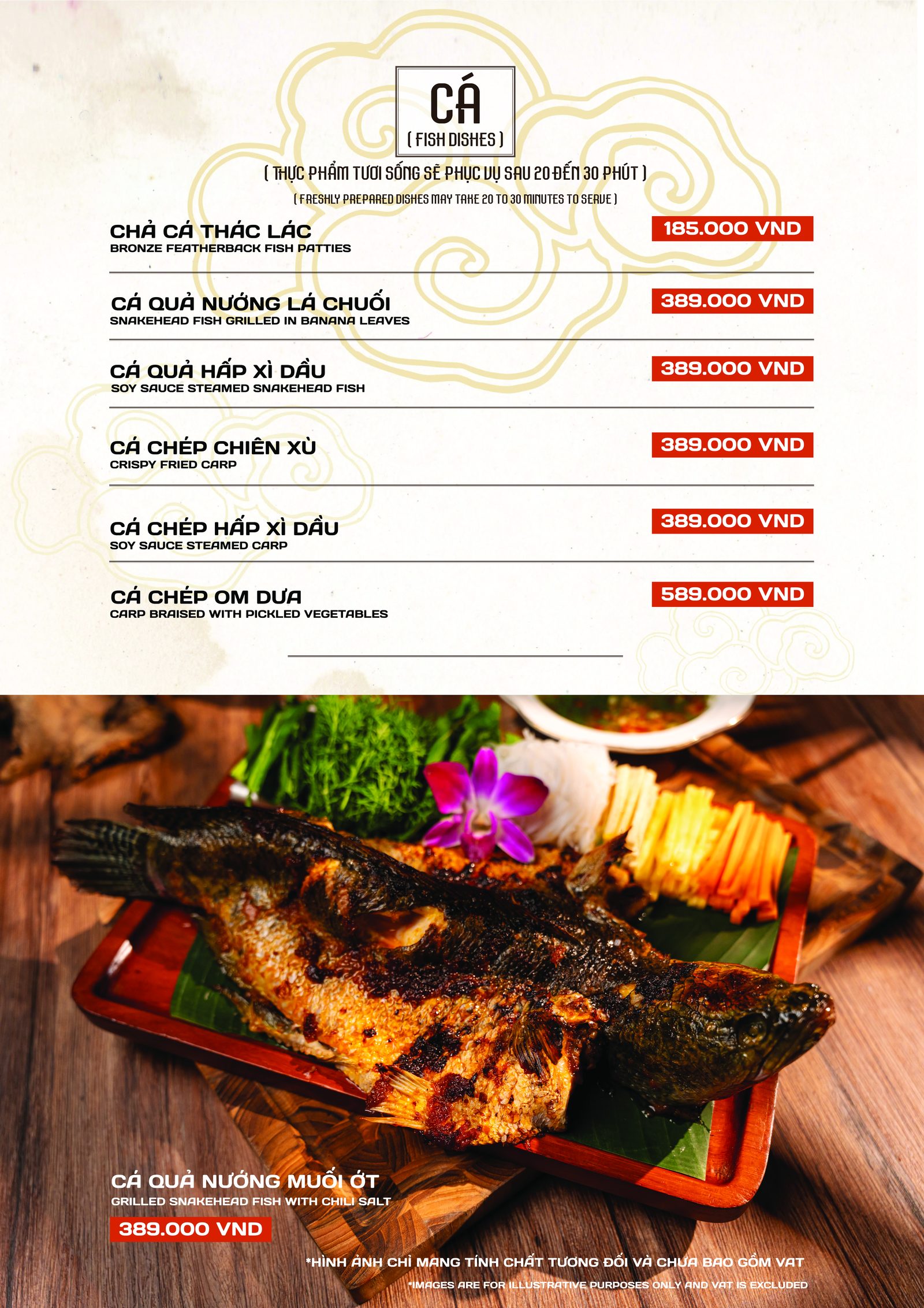 Menu Cá